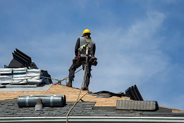 Professional Roof Installation technician working in Tussy, OK